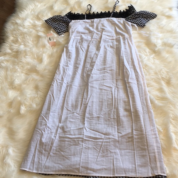 NWT Nanette Lepore Black/White Gingham Maxi Dress - Picture 11 of 14